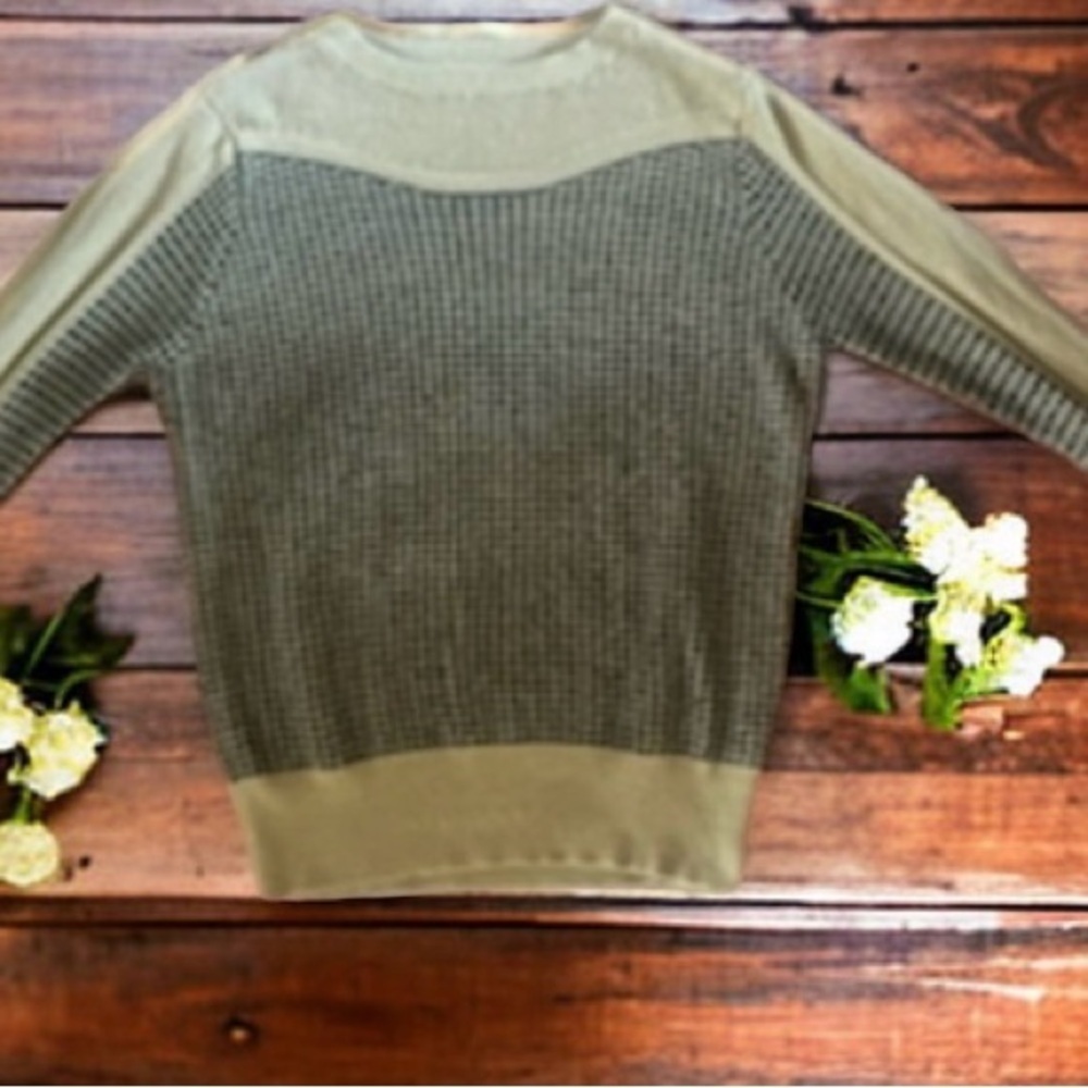 TopShop Size Sm -Colorblock Weave Knit Sweater -yellow/Black 🍂​